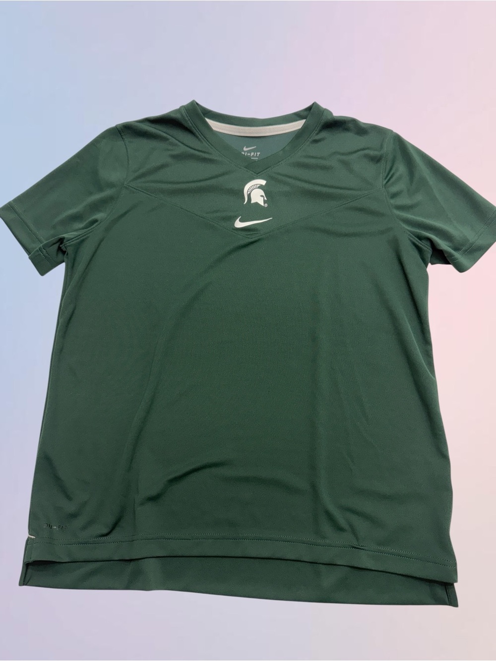 MICHIGAN STATE SPARTANS / NIKE Women’s Large Green Performance T-shirt